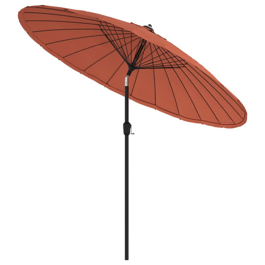 Vidaxl parasol met aluminium paal 270 cm terracottakleurig