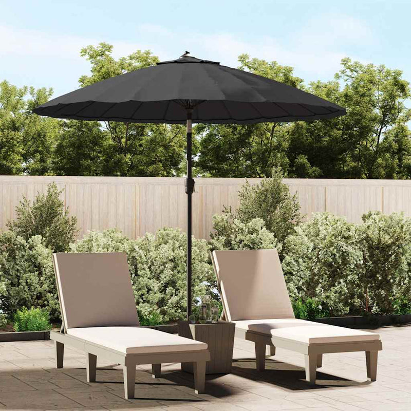 Afbeelding laden in galerijviewer, Vidaxl parasol met aluminium paal 270 cm zwart
