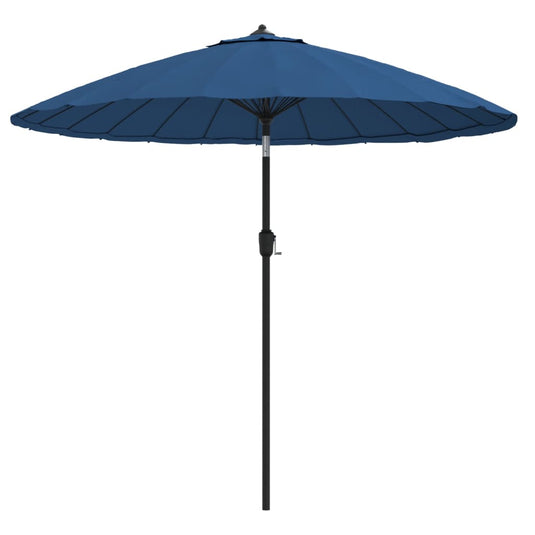 Vidaxl parasol met aluminium paal 270 cm azuurblauw