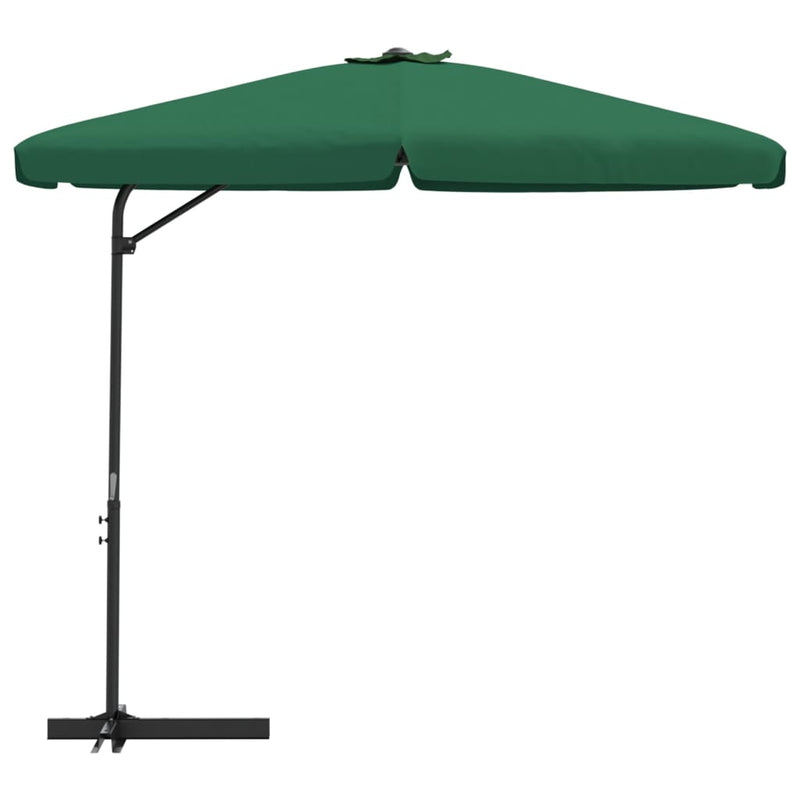 Afbeelding laden in galerijviewer, Vidaxl parasol met stalen paal 300 cm groen
