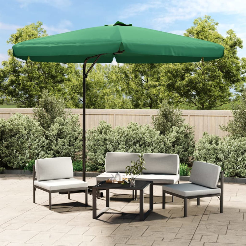 Afbeelding laden in galerijviewer, Vidaxl parasol met stalen paal 300 cm groen
