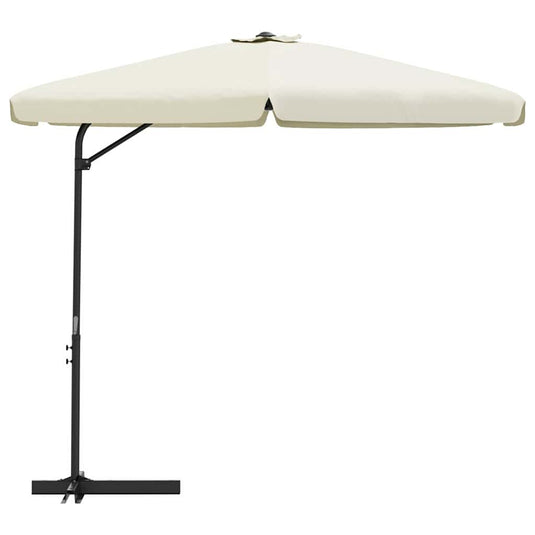 Vidaxl parasol met stalen paal 300 cm zandwit