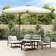 Vidaxl parasol met stalen paal 300 cm zandwit