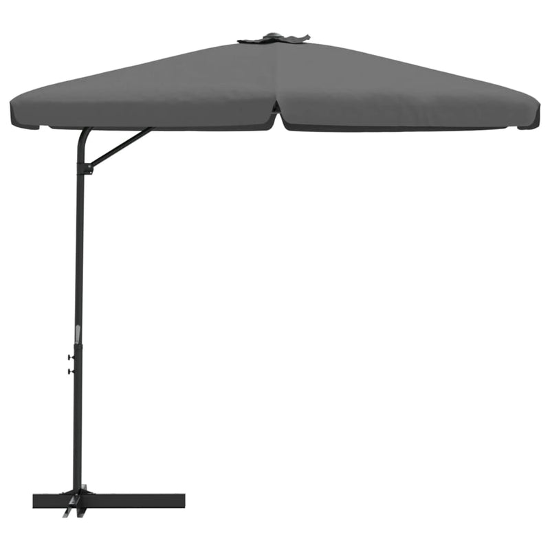 Afbeelding laden in galerijviewer, Vidaxl parasol met stalen paal 300 cm antraciet
