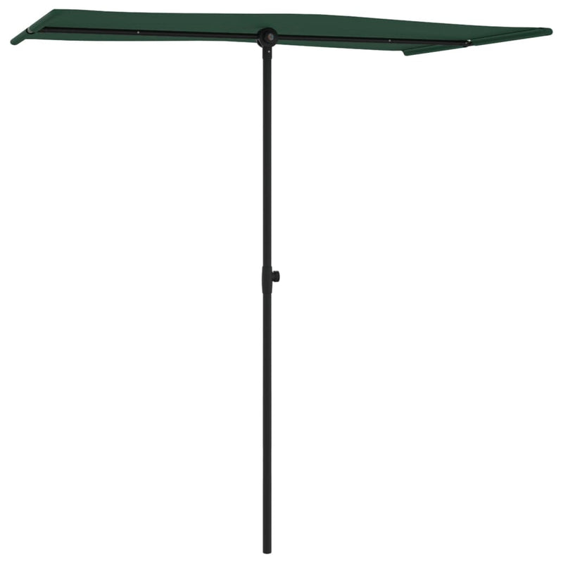 Afbeelding laden in galerijviewer, Vidaxl parasol met aluminium paal 180x110 cm groen
