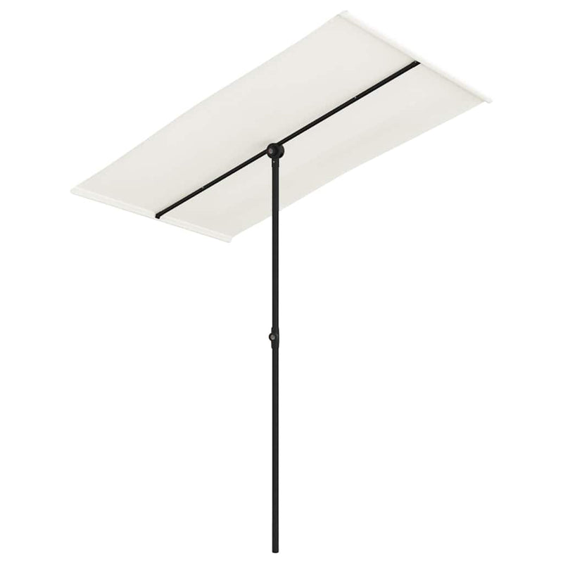 Afbeelding laden in galerijviewer, Vidaxl parasol met aluminium paal 180x110 cm zandwit
