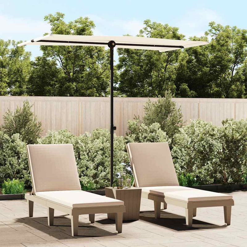 Afbeelding laden in galerijviewer, Vidaxl parasol met aluminium paal 180x110 cm zandwit
