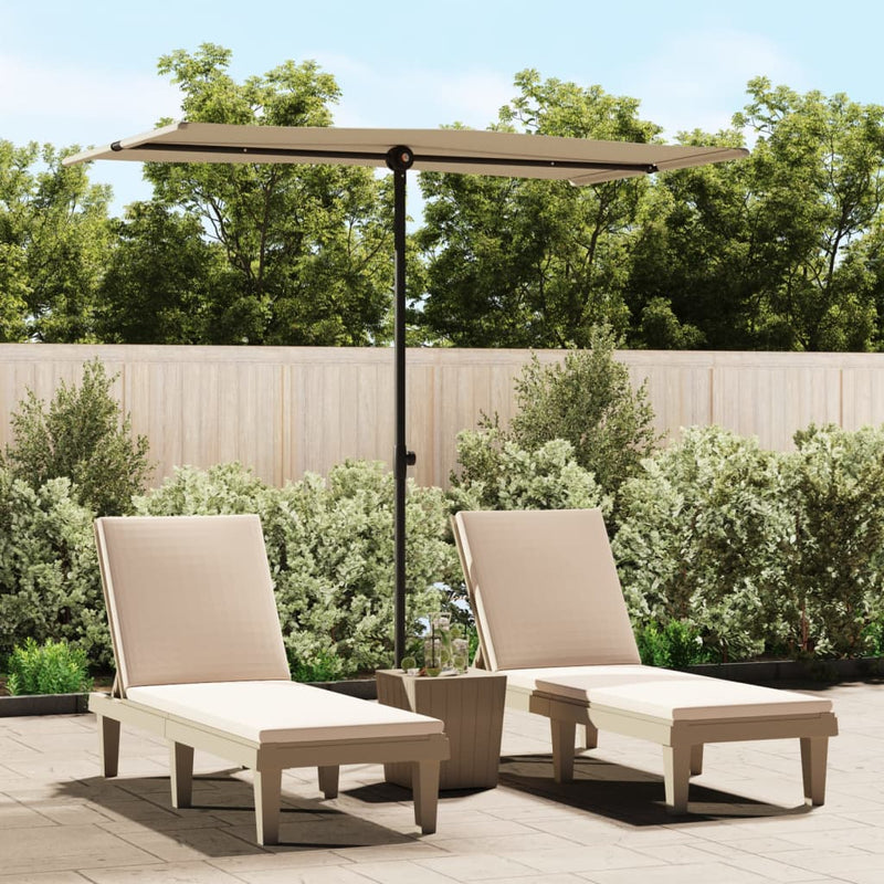 Afbeelding laden in galerijviewer, Vidaxl parasol met aluminium paal 180x110 cm taupe
