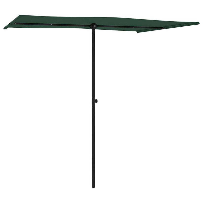 Afbeelding laden in galerijviewer, Vidaxl parasol met aluminium paal 2x1,5 m groen

