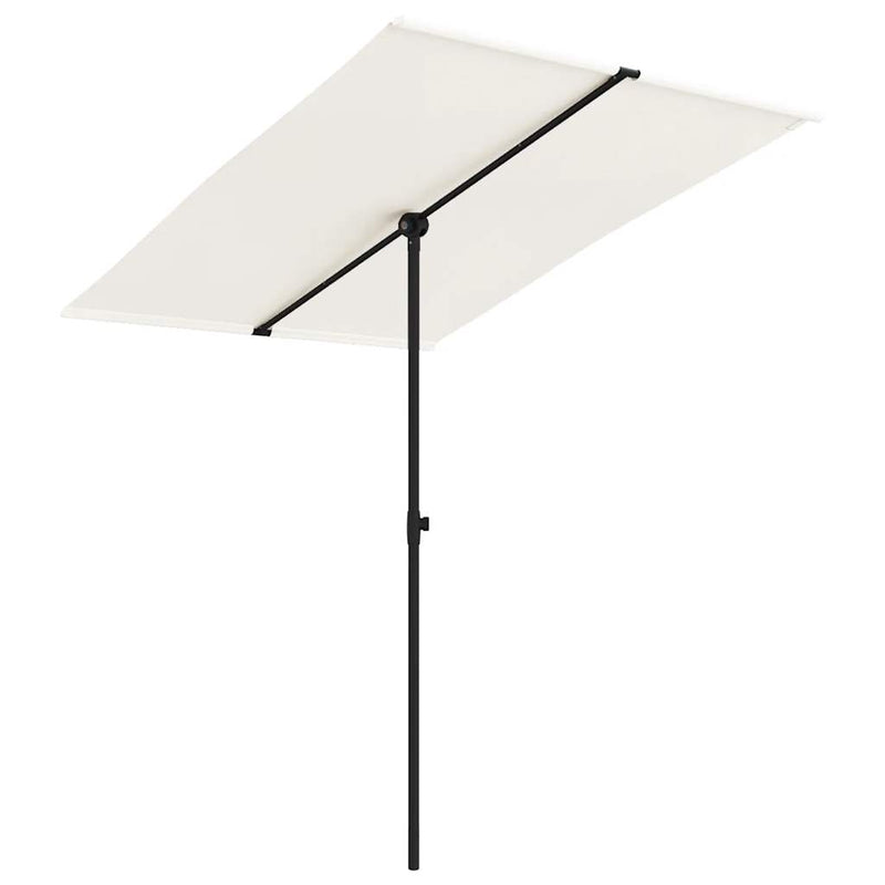 Afbeelding laden in galerijviewer, Vidaxl parasol met aluminium paal 2x1,5 m zandwit
