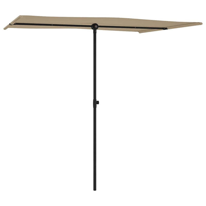 Afbeelding laden in galerijviewer, Vidaxl parasol met aluminium paal 2x1,5 m taupe

