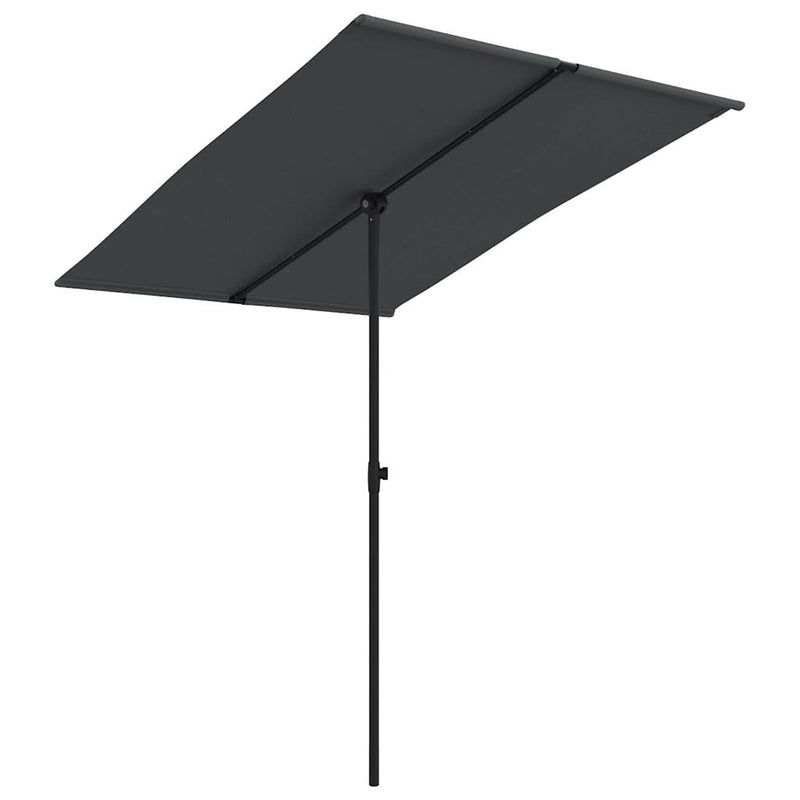 Afbeelding laden in galerijviewer, Vidaxl parasol met aluminium paal 2x1,5 m zwart
