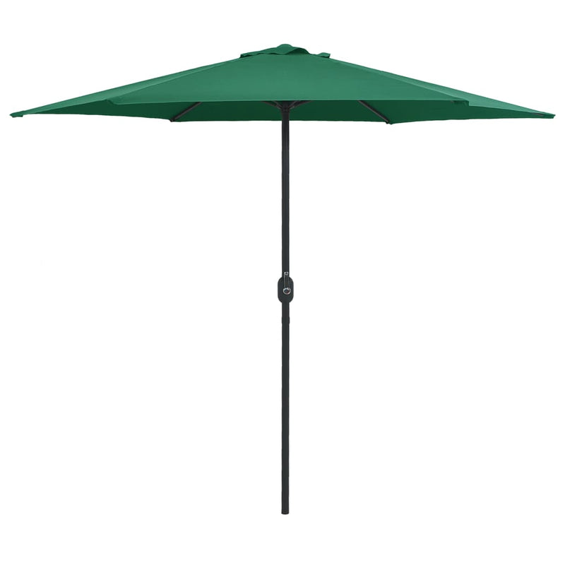 Afbeelding laden in galerijviewer, Vidaxl parasol met aluminium paal 270x246 cm groen
