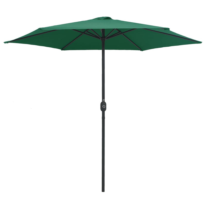 Afbeelding laden in galerijviewer, Vidaxl parasol met aluminium paal 270x246 cm groen
