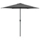 Vidaxl parasol met aluminium paal 270x246 cm antracietkleurig