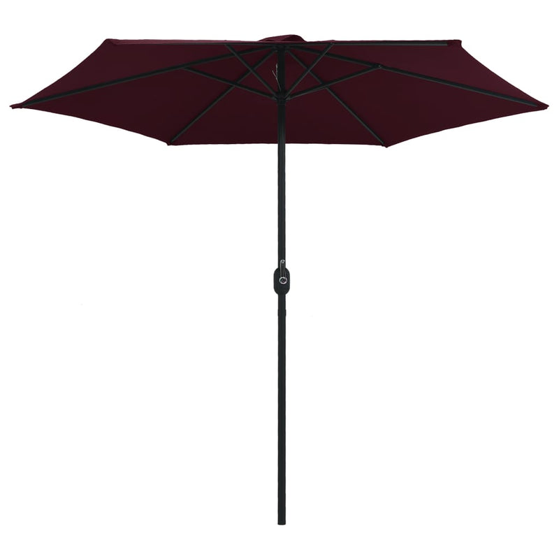 Afbeelding laden in galerijviewer, Vidaxl parasol met aluminium paal 270x246 cm bordeauxrood
