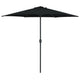 Vidaxl parasol met aluminium paal 270x246 cm zwart
