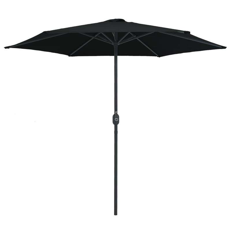 Afbeelding laden in galerijviewer, Vidaxl parasol met aluminium paal 270x246 cm zwart
