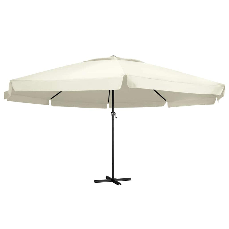 Afbeelding laden in galerijviewer, Vidaxl parasol met aluminium paal 600 cm zandwit
