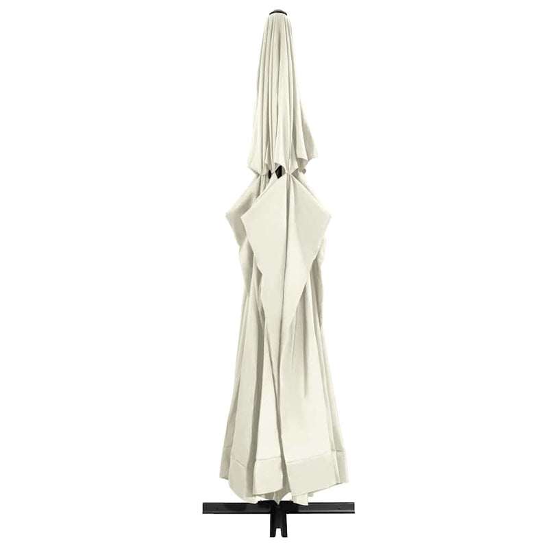 Afbeelding laden in galerijviewer, Vidaxl parasol met aluminium paal 600 cm zandwit
