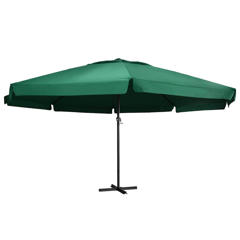 Afbeelding laden in galerijviewer, Vidaxl parasol met aluminium paal 600 cm groen

