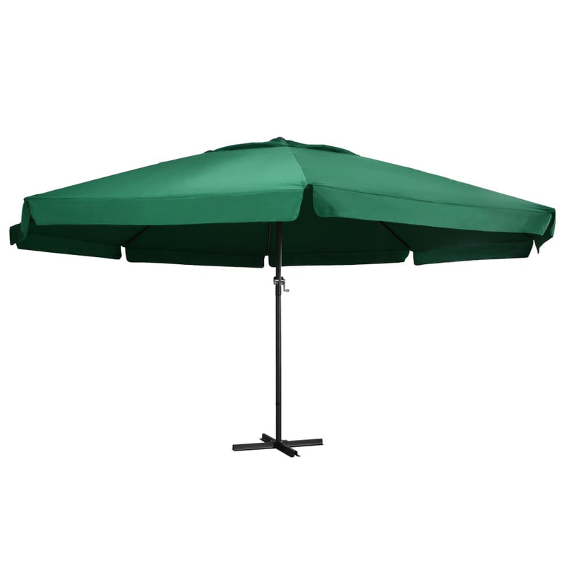 Afbeelding laden in galerijviewer, Vidaxl parasol met aluminium paal 600 cm groen

