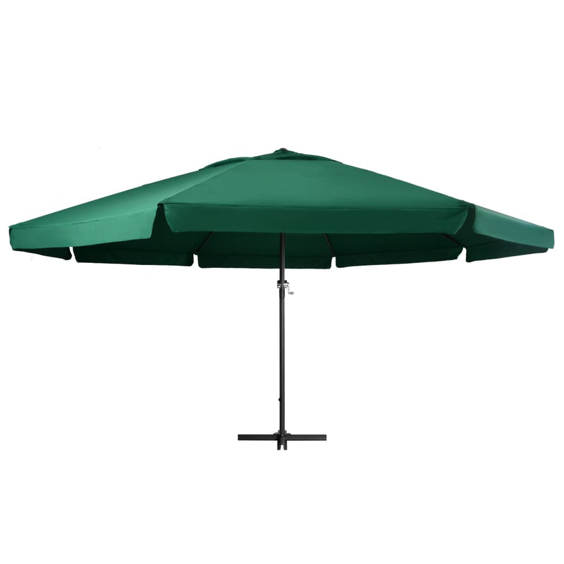 Afbeelding laden in galerijviewer, Vidaxl parasol met aluminium paal 600 cm groen
