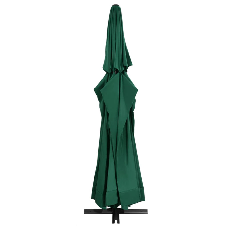 Afbeelding laden in galerijviewer, Vidaxl parasol met aluminium paal 600 cm groen
