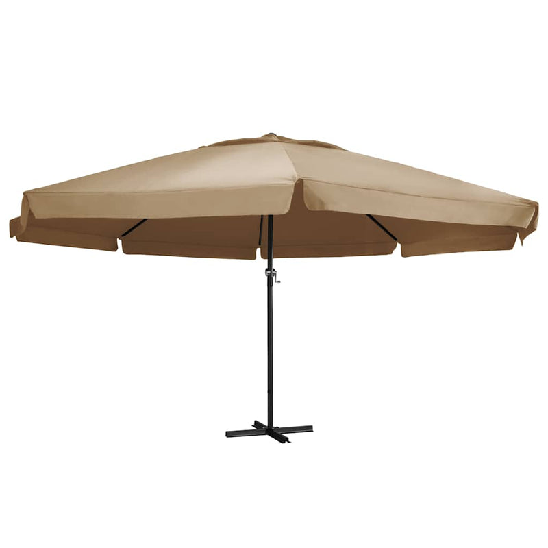 Afbeelding laden in galerijviewer, Vidaxl parasol met aluminium paal 600 cm taupe
