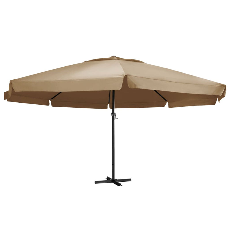 Afbeelding laden in galerijviewer, VidaXL Parasol met aluminium paal 600 cm taupe
