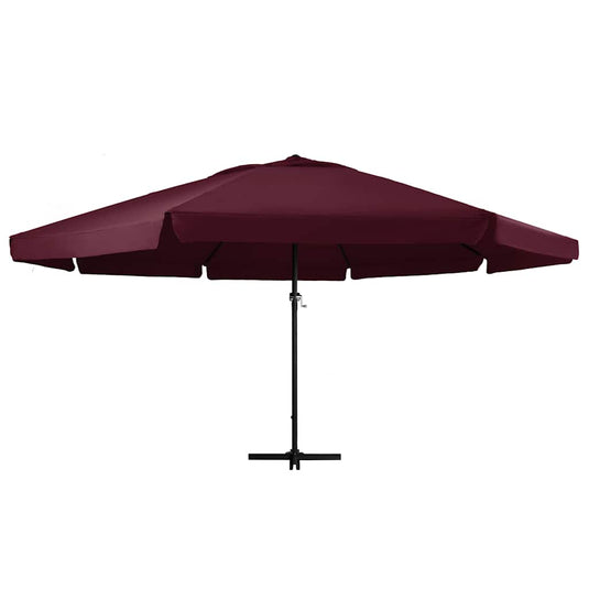 Vidaxl parasol met aluminium paal 600 cm bordeauxrood