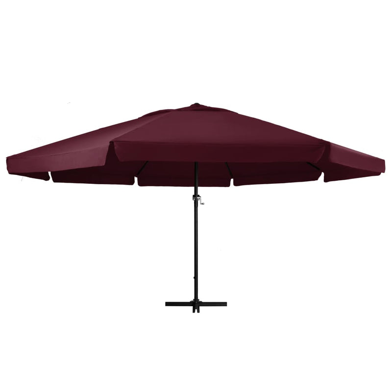 Afbeelding laden in galerijviewer, VidaXL Parasol met aluminium paal 600 cm bordeauxrood
