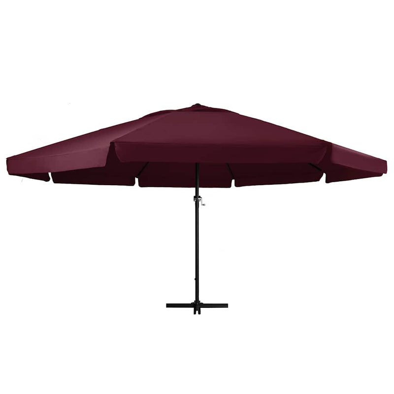 Afbeelding laden in galerijviewer, Vidaxl parasol met aluminium paal 600 cm bordeauxrood
