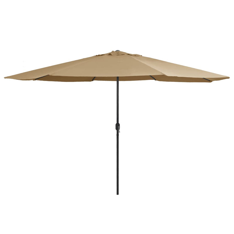 Afbeelding laden in galerijviewer, Vidaxl parasol met metalen paal 390 cm taupe
