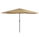 Vidaxl parasol met metalen paal 390 cm taupe