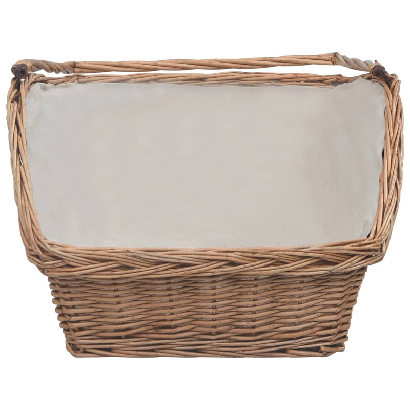 Afbeelding laden in galerijviewer, Vidaxl houtmand met handvat 61,5x46,5x58 cm wilgenhout bruin
