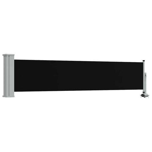 Vidaxl tuinscherm uittrekbaar 60x300 cm zwart