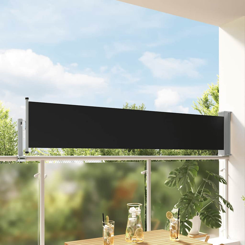 Afbeelding laden in galerijviewer, Vidaxl tuinscherm uittrekbaar 60x300 cm zwart
