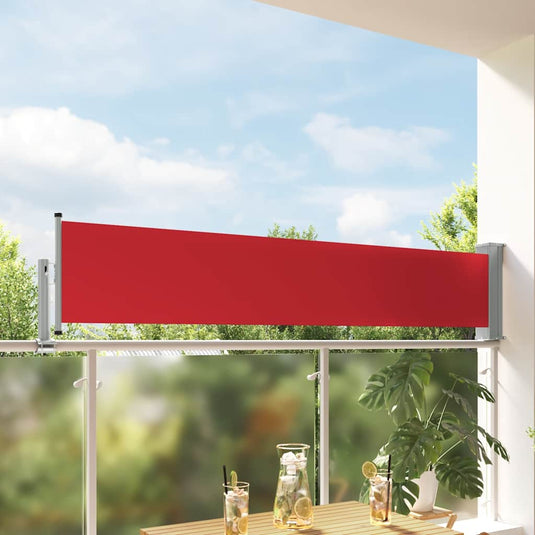 Vidaxl tuinscherm uittrekbaar 60x300 cm rood