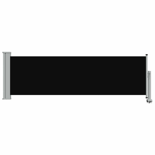 Vidaxl tuinscherm uittrekbaar 80x300 cm zwart