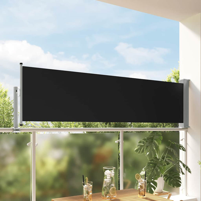 Afbeelding laden in galerijviewer, Vidaxl tuinscherm uittrekbaar 80x300 cm zwart
