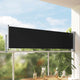 Vidaxl tuinscherm uittrekbaar 80x300 cm zwart