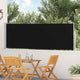 Vidaxl tuinscherm uittrekbaar 100x500 cm zwart