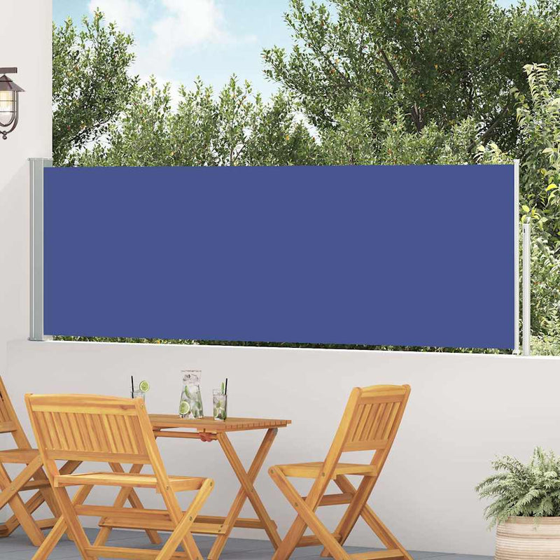Afbeelding laden in galerijviewer, Vidaxl tuinscherm uittrekbaar 100x500 cm blauw
