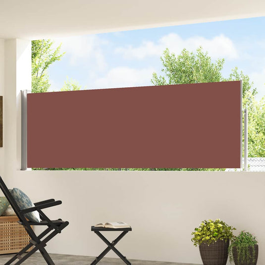 Vidaxl tuinscherm uittrekbaar 100x500 cm bruin