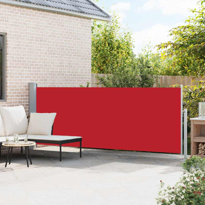 Afbeelding laden in galerijviewer, Vidaxl tuinscherm uittrekbaar 140x500 cm rood
