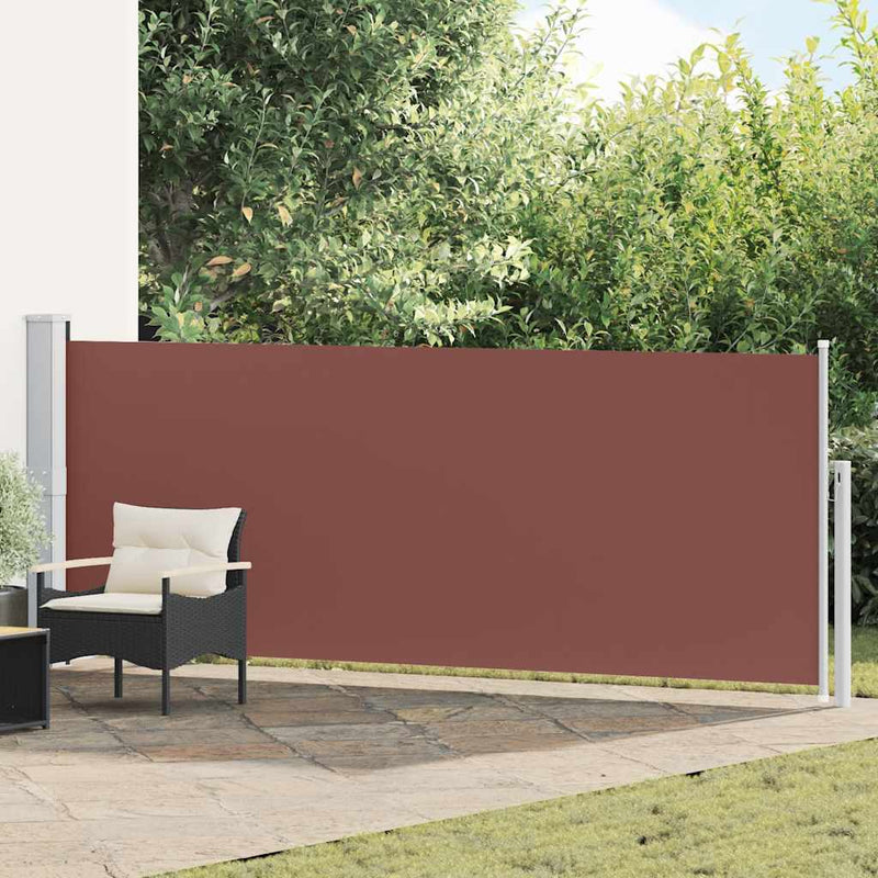 Afbeelding laden in galerijviewer, Vidaxl tuinscherm uittrekbaar 140x500 cm bruin
