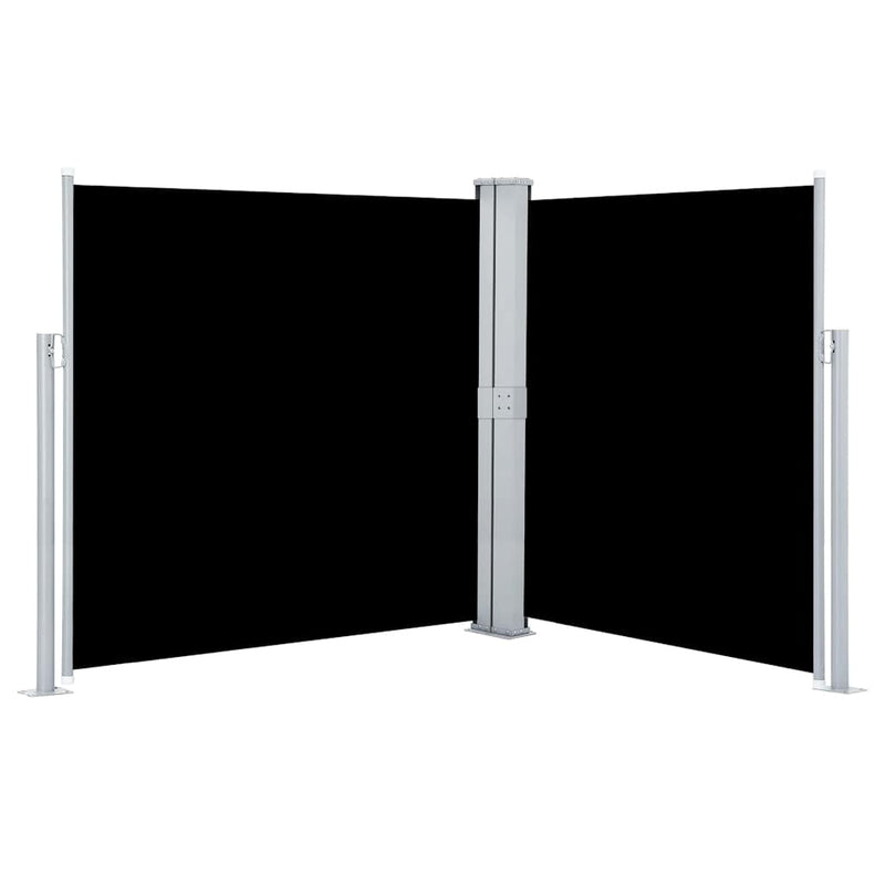 Afbeelding laden in galerijviewer, Vidaxl windscherm uittrekbaar 140x600 cm zwart
