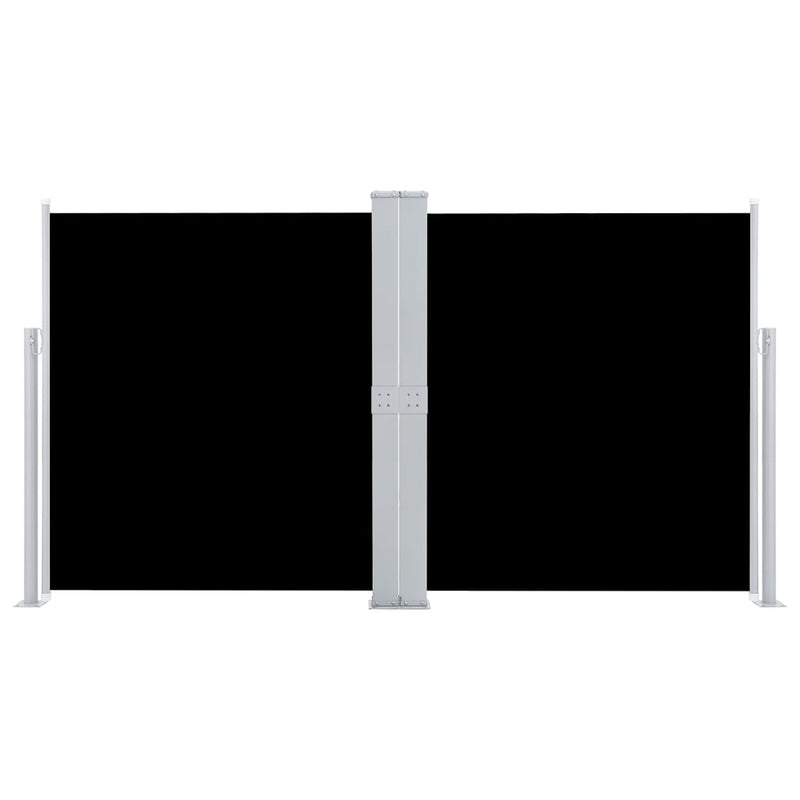 Afbeelding laden in galerijviewer, Vidaxl windscherm uittrekbaar 140x600 cm zwart
