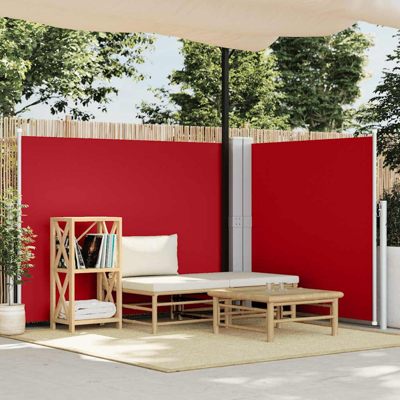 Afbeelding laden in galerijviewer, Vidaxl windscherm uittrekbaar 140x600 cm rood
